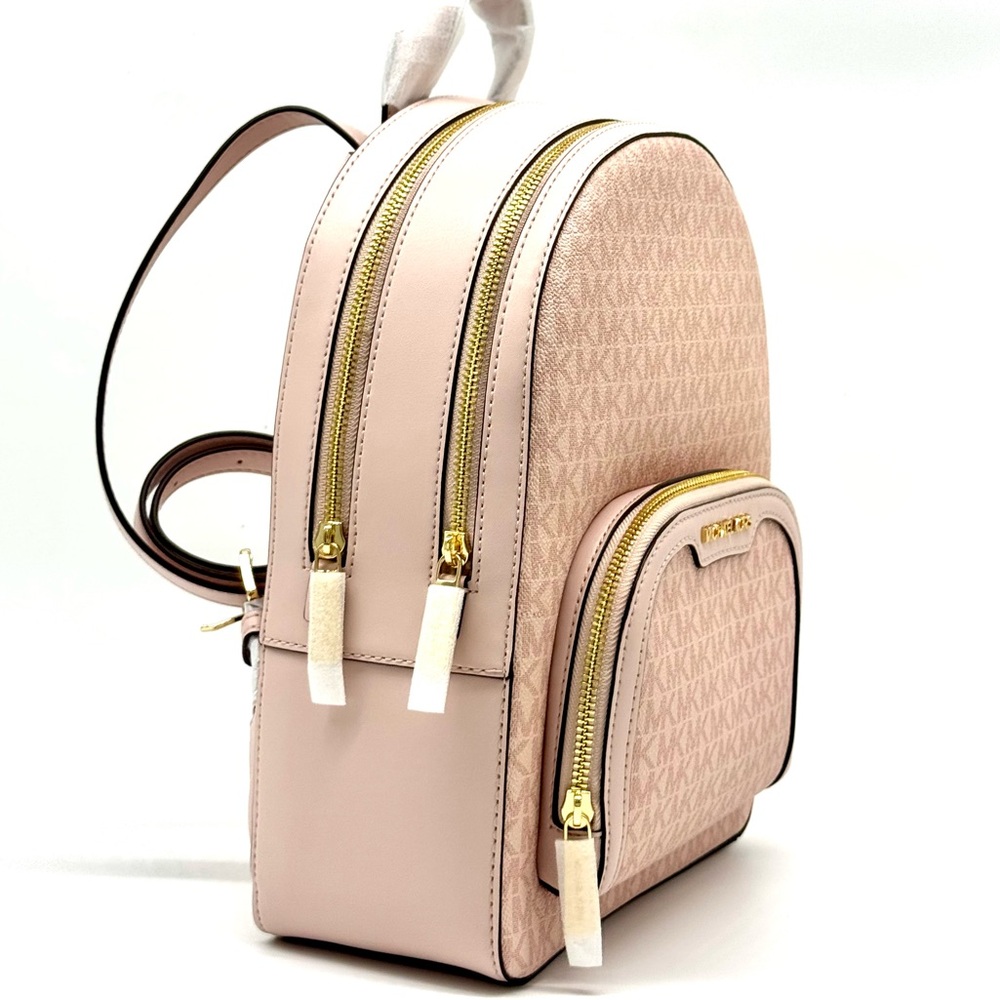 Michael Kors Jaycee Medium Signature Logo Backpack Powder Blush - Picture 4 of 12